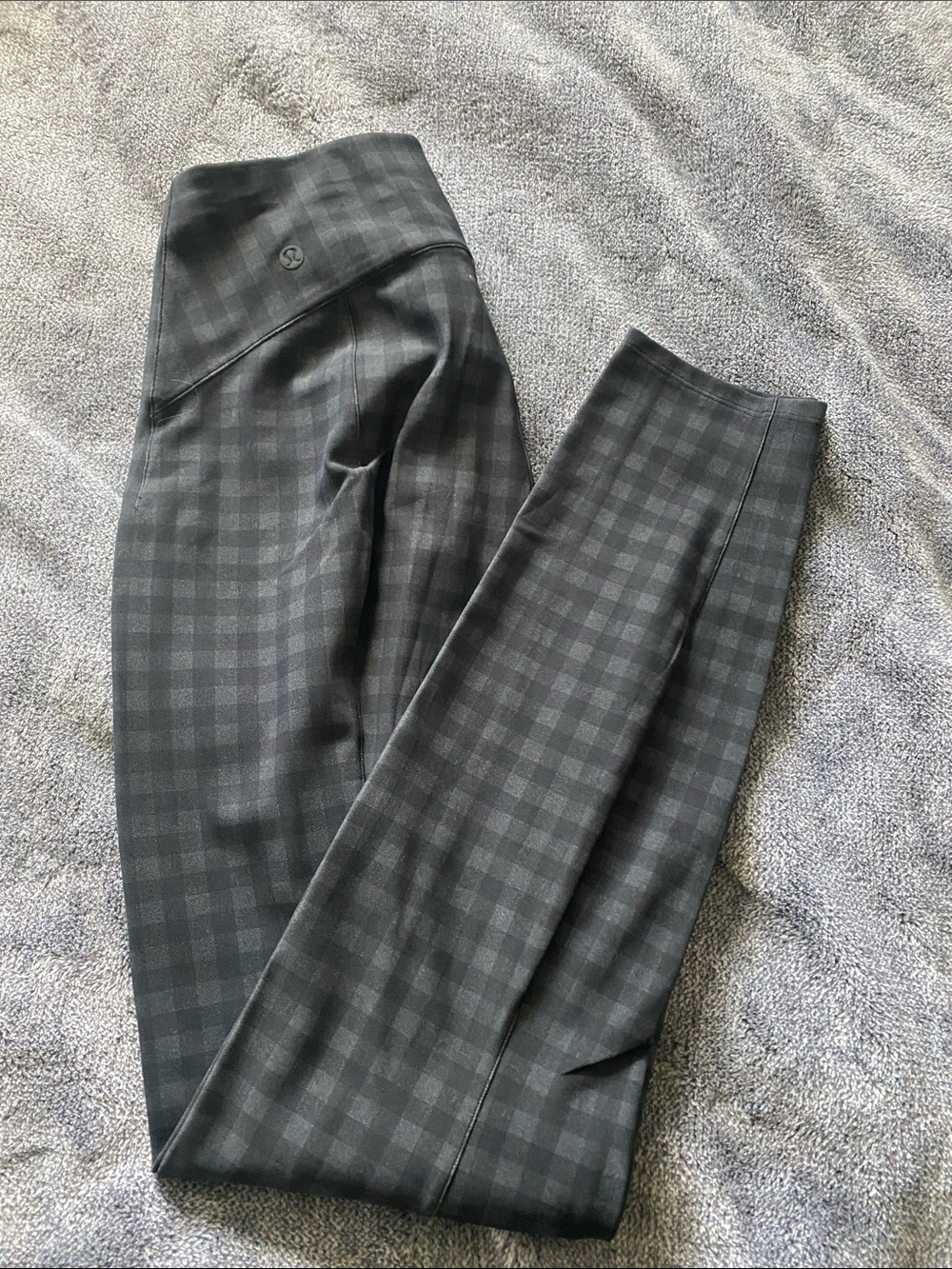 Lululemon Gray Plaid High-Rise Leggings